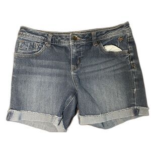 Justice Girls 16R Denim Shorts 2013 Vintage Simply Low Jean Shorts Cuffed Hem
